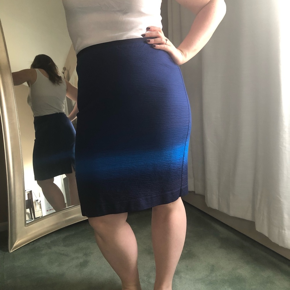 LOFT ombré blue skirt